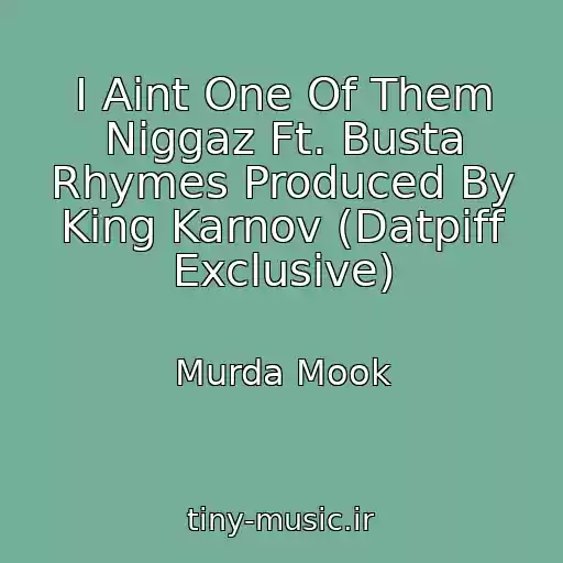 کاور آهنگ I Aint One Of Them Niggaz Ft. Busta Rhymes Produced By King Karnov (Datpiff Exclusive) از Murda Mook