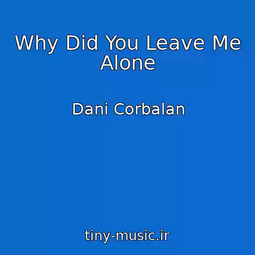 کاور آهنگ Why Did You Leave Me Alone از Dani Corbalan
