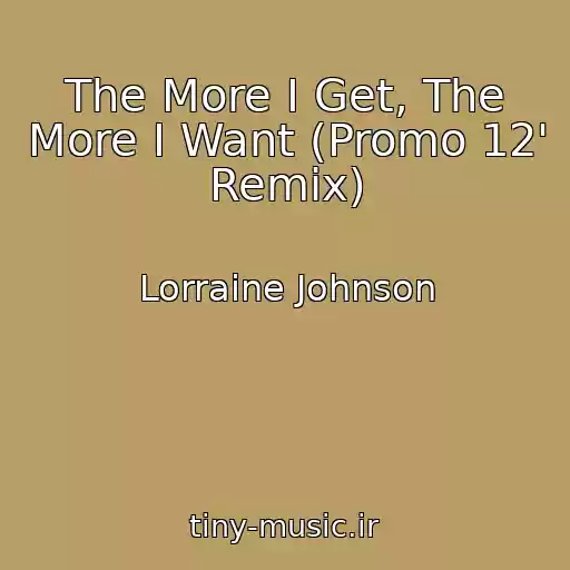 کاور آهنگ The More I Get, The More I Want (Promo 12' Remix) از Lorraine Johnson