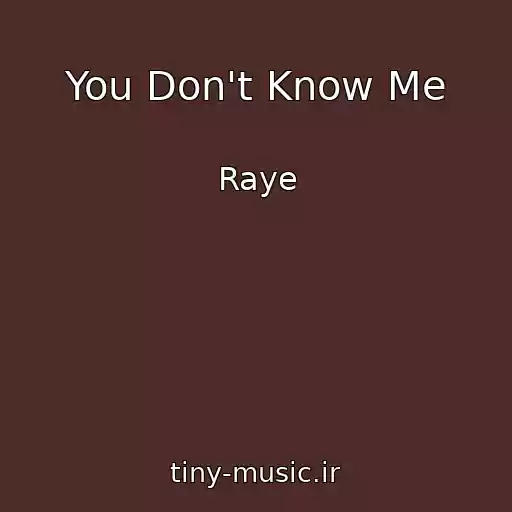 کاور آهنگ You Don't Know Me از Raye