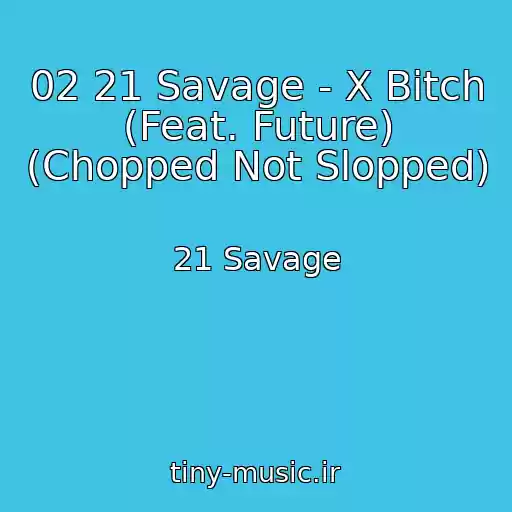 کاور آهنگ 02 21 Savage - X Bitch (Feat. Future) (Chopped Not Slopped) از 21 Savage