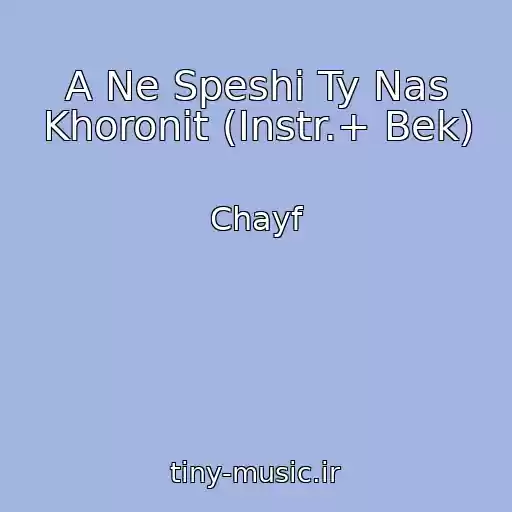 کاور آهنگ A Ne Speshi Ty Nas Khoronit (Instr.+ Bek) از Chayf
