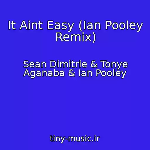کاور آهنگ It Aint Easy (Ian Pooley Remix) از Sean Dimitrie & Tonye Aganaba & Ian Pooley
