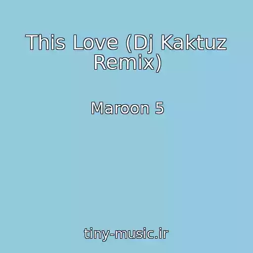 کاور آهنگ This Love (Dj Kaktuz Remix) از Maroon 5