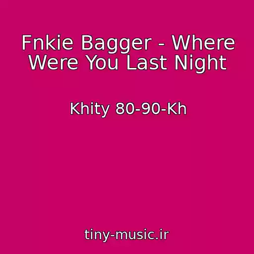 کاور آهنگ Fnkie Bagger - Where Were You Last Night از Khity 80-90-Kh