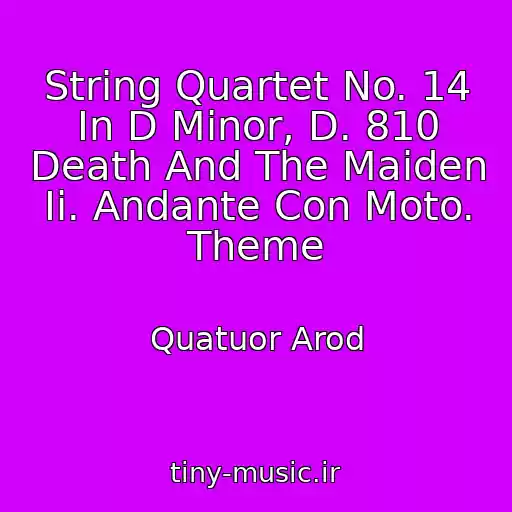 کاور آهنگ String Quartet No. 14 In D Minor, D. 810 Death And The Maiden Ii. Andante Con Moto. Theme از Quatuor Arod