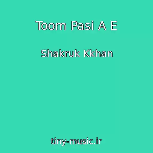 کاور آهنگ Toom Pasi A E از Shakruk Kkhan