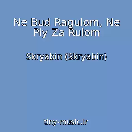 کاور آهنگ Ne Bud Ragulom, Ne Piy Za Rulom از Skryabіn (Skryabin)