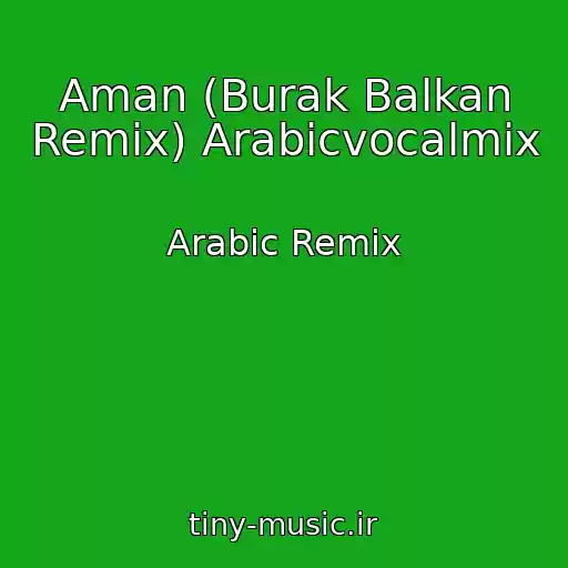 کاور آهنگ Aman (Burak Balkan Remix) Arabicvocalmix از Arabic Remix