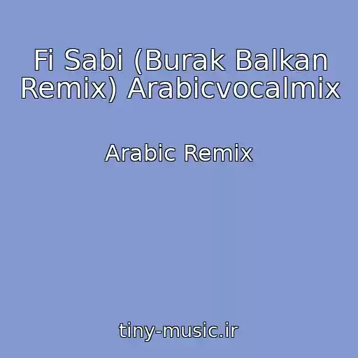 کاور آهنگ Fi Sabi (Burak Balkan Remix) Arabicvocalmix از Arabic Remix