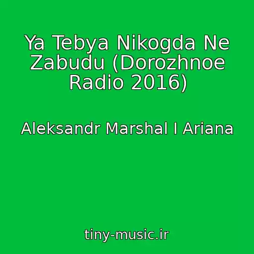 کاور آهنگ Ya Tebya Nikogda Ne Zabudu (Dorozhnoe Radio 2016) از Aleksandr Marshal I Ariana