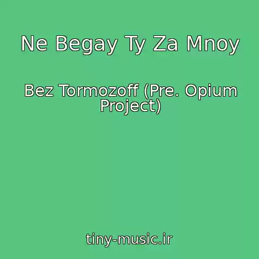 کاور آهنگ Ne Begay Ty Za Mnoy از Bez Tormozoff (Pre. Opium Project)