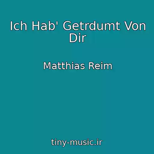 کاور آهنگ Ich Hab' Getrdumt Von Dir از Matthias Reim
