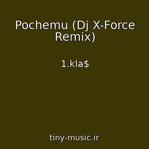 کاور آهنگ Pochemu (Dj X-Force Remix) از 1.kla$