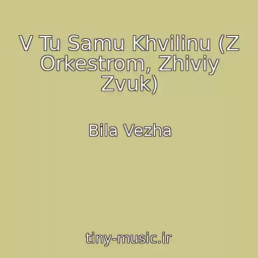 کاور آهنگ V Tu Samu Khvilinu (Z Orkestrom, Zhiviy Zvuk) از Bіla Vezha