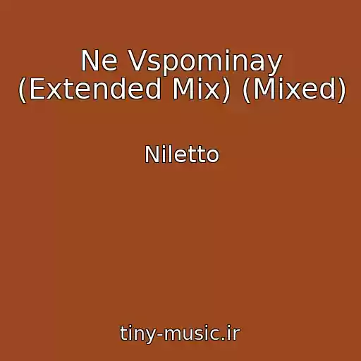 کاور آهنگ Ne Vspominay (Extended Mix) (Mixed) از Niletto