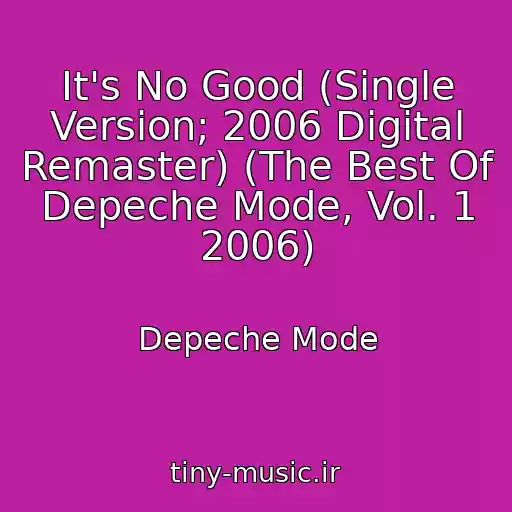 کاور آهنگ It's No Good (Single Version; 2006 Digital Remaster) (The Best Of Depeche Mode, Vol. 1 2006) از Depeche Mode