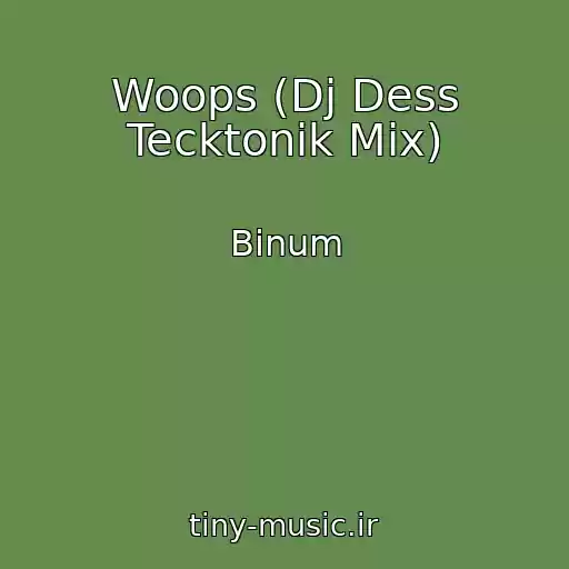 کاور آهنگ Woops (Dj Dess Tecktonik Mix) از Binum