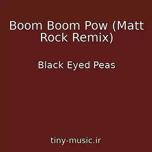 کاور آهنگ Boom Boom Pow (Matt Rock Remix) از Black Eyed Peas