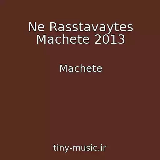 کاور آهنگ Ne Rasstavaytes Machete 2013 از Machete