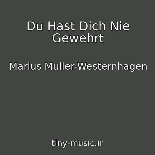 کاور آهنگ Du Hast Dich Nie Gewehrt از Marius Muller-Westernhagen