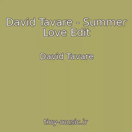 کاور آهنگ David Tavare - Summer Love Edit از David Tavare