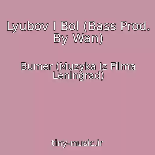 کاور آهنگ Lyubov I Bol (Bass Prod. By Wan) از Bumer (Muzyka Iz Filma Leningrad)