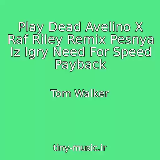 کاور آهنگ Play Dead Avelino X Raf Riley Remix Pesnya Iz Igry Need For Speed Payback از Tom Walker