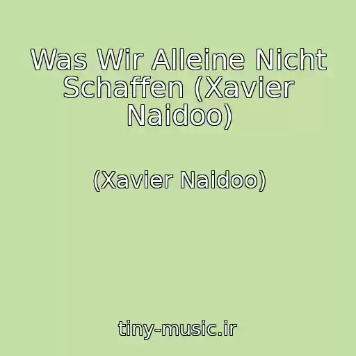 کاور آهنگ Was Wir Alleine Nicht Schaffen (Xavier Naidoo) از (Xavier Naidoo)