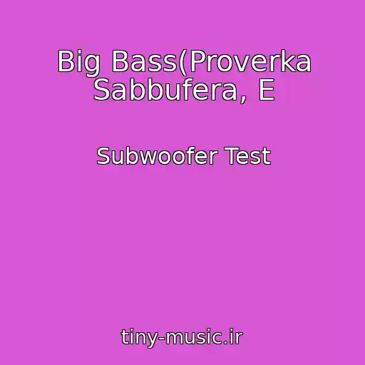 کاور آهنگ Big Bass(Proverka Sabbufera, E از Subwoofer Test