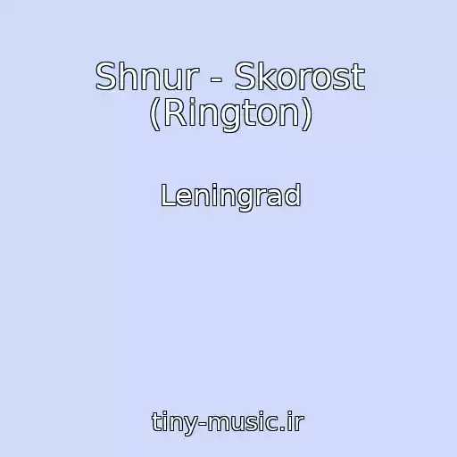 کاور آهنگ Shnur - Skorost (Rington) از Leningrad