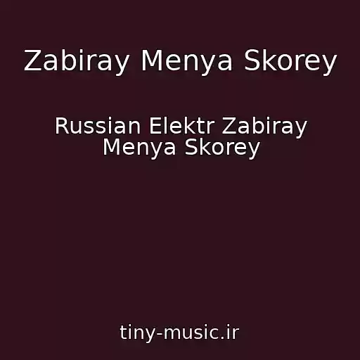 کاور آهنگ Zabiray Menya Skorey از Russian Elektr Zabiray Menya Skorey