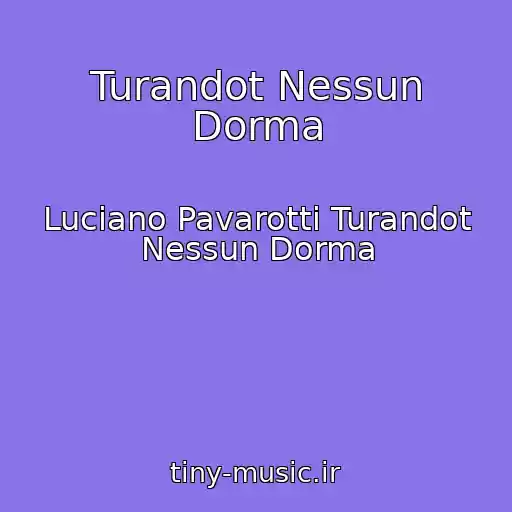 کاور آهنگ Turandot Nessun Dorma از Luciano Pavarotti Turandot Nessun Dorma