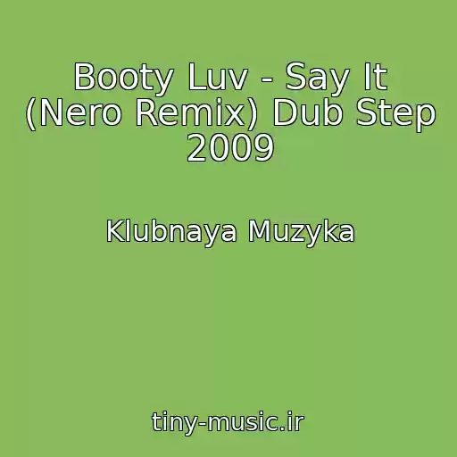کاور آهنگ Booty Luv - Say It (Nero Remix) Dub Step 2009 از Klubnaya Muzyka