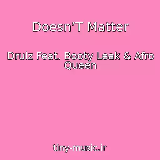 کاور آهنگ Doesn’T Matter از Drulz Feat. Booty Leak & Afro Queen