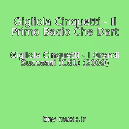 کاور آهنگ Gigliola Cinquetti - Il Primo Bacio Che Dart از Gigliola Cinquetti - I Grandi Successi (Cd1) (2009)