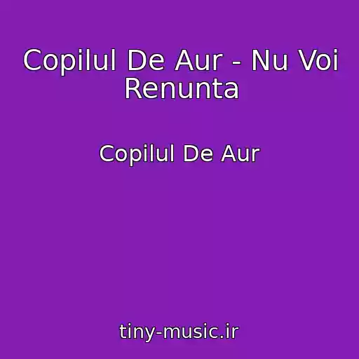 کاور آهنگ Copilul De Aur - Nu Voi Renunta از Copilul De Aur