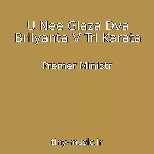 کاور آهنگ U Nee Glaza Dva Brilyanta V Tri Karata از Premer Ministr