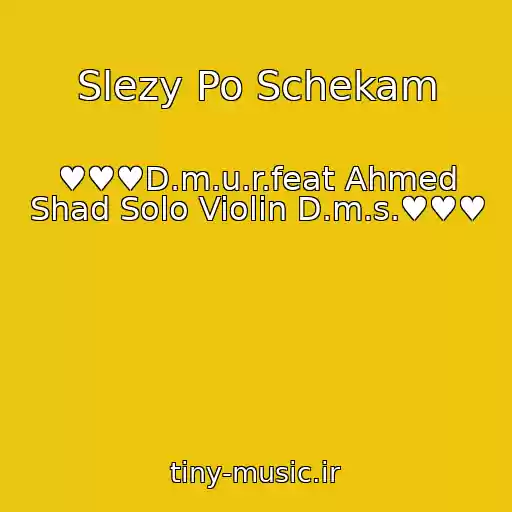 کاور آهنگ Slezy Po Schekam از ♥♥♥D.m.u.r.feat Ahmed Shad Solo Violin D.m.s.♥♥♥