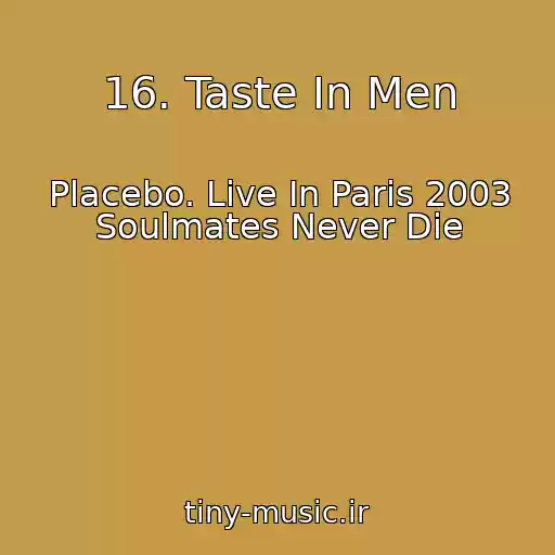 کاور آهنگ 16. Taste In Men از Placebo. Live In Paris 2003 Soulmates Never Die