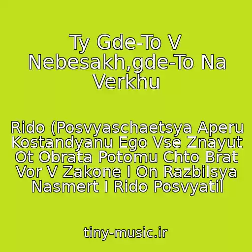 کاور آهنگ Ty Gde-To V Nebesakh,gde-To Na Verkhu از Rido (Posvyaschaetsya Aperu Kostandyanu Ego Vse Znayut Ot Obrata Potomu Chto Brat Vor V Zakone I On Razbilsya Nasmert I Rido Posvyatil