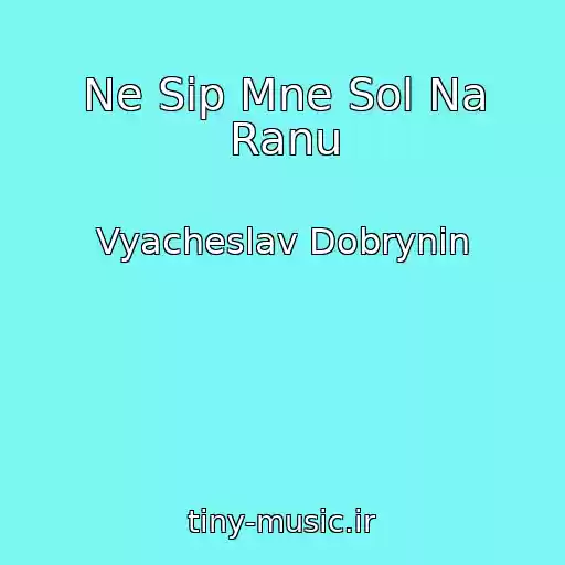 کاور آهنگ Ne Sip Mne Sol Na Ranu از Vyacheslav Dobrynin