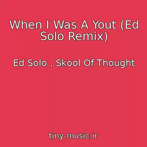 کاور آهنگ When I Was A Yout (Ed Solo Remix) از Ed Solo , Skool Of Thought