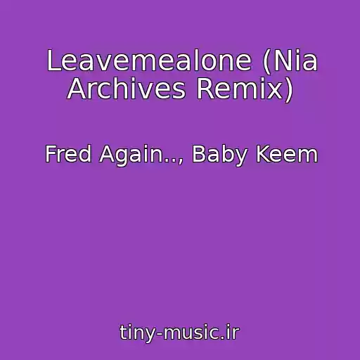 کاور آهنگ Leavemealone (Nia Archives Remix) از Fred Again.., Baby Keem