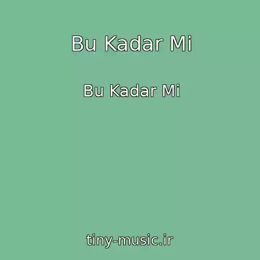 کاور آهنگ Bu Kadar Mi از Bu Kadar Mi