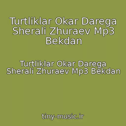 کاور آهنگ Turtliklar Okar Darega Sherali Zhuraev Mp3 Bekdan از Turtliklar Okar Darega Sherali Zhuraev Mp3 Bekdan
