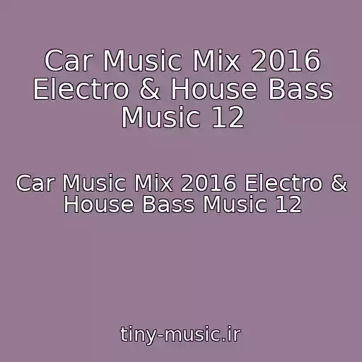 کاور آهنگ Car Music Mix 2016 Electro & House Bass Music 12 از Car Music Mix 2016 Electro & House Bass Music 12