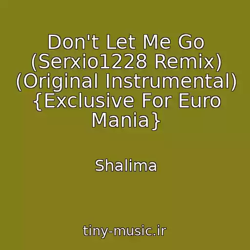 کاور آهنگ Don't Let Me Go (Serxio1228 Remix) (Original Instrumental) {Exclusive For Euro Mania} از Shalima
