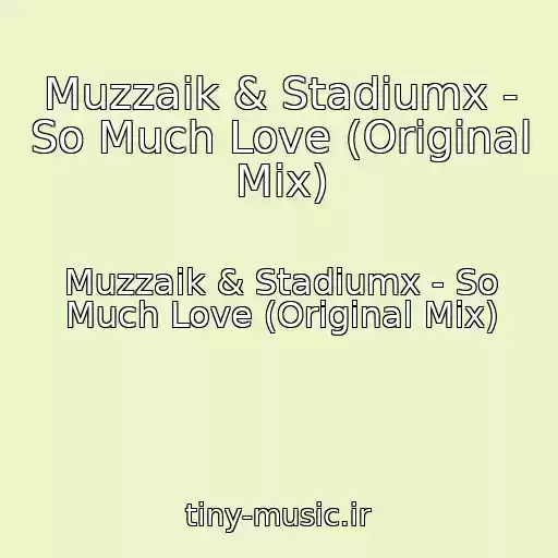 کاور آهنگ Muzzaik & Stadiumx - So Much Love (Original Mix) از Muzzaik & Stadiumx - So Much Love (Original Mix)