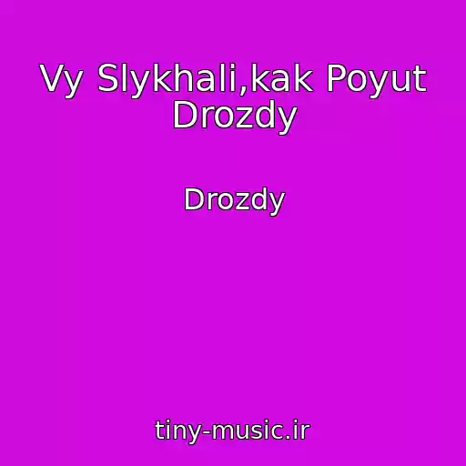 کاور آهنگ Vy Slykhali,kak Poyut Drozdy از Drozdy